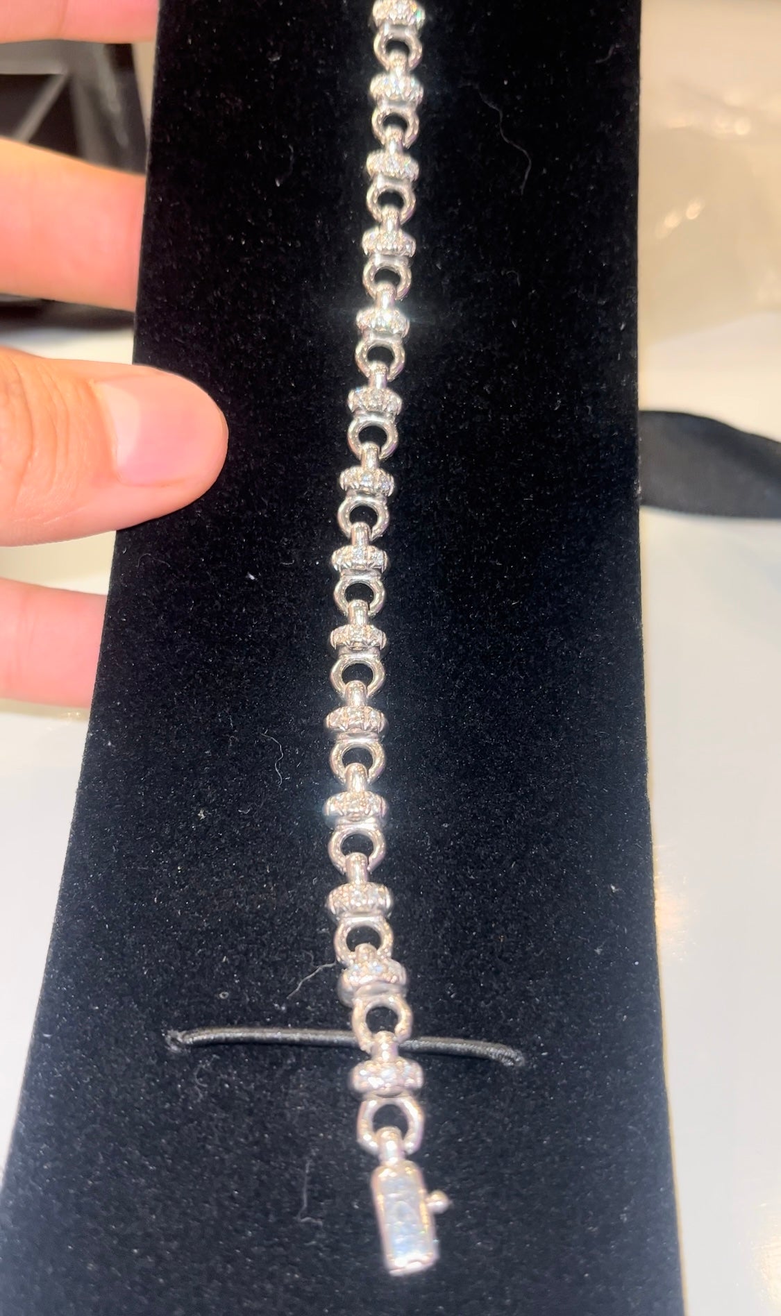 Pulsera diamantes oro blanco 18kts