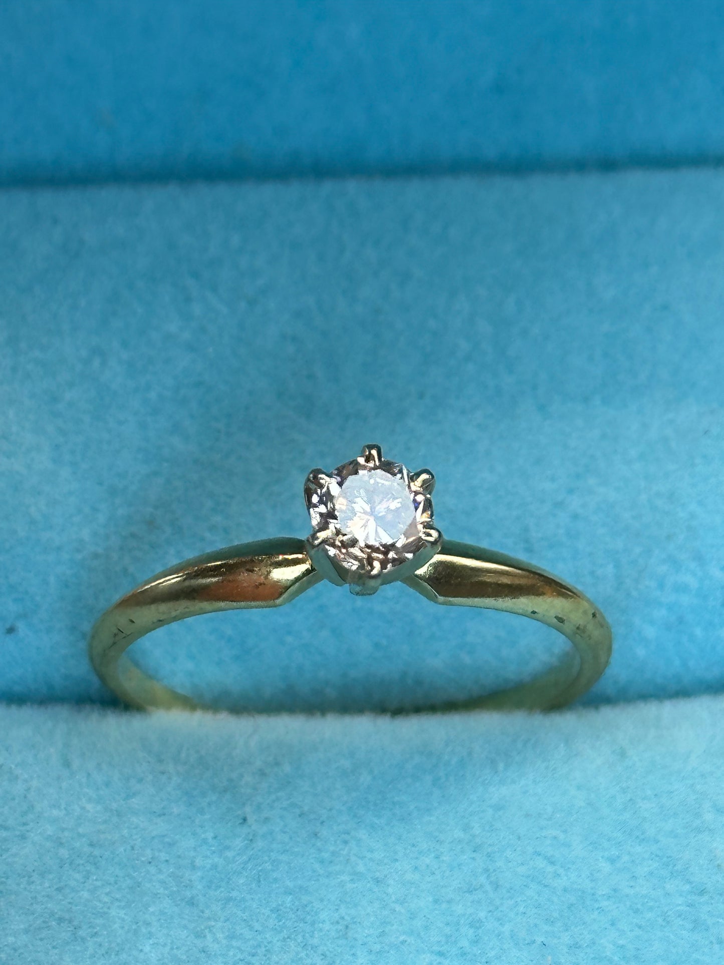 Anillo solitario .35 cts