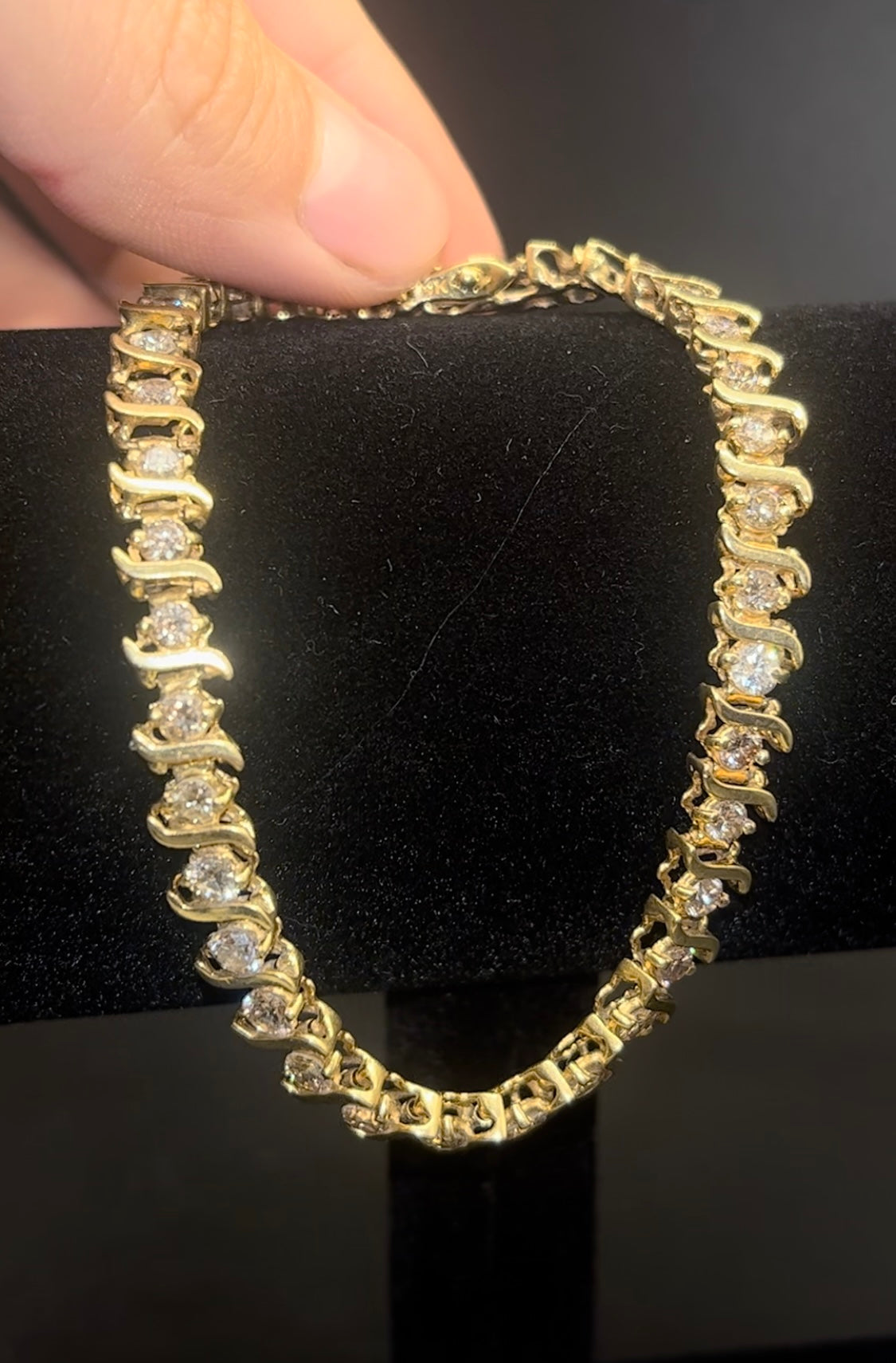 Pulsera riviera diamantes gran tamaño