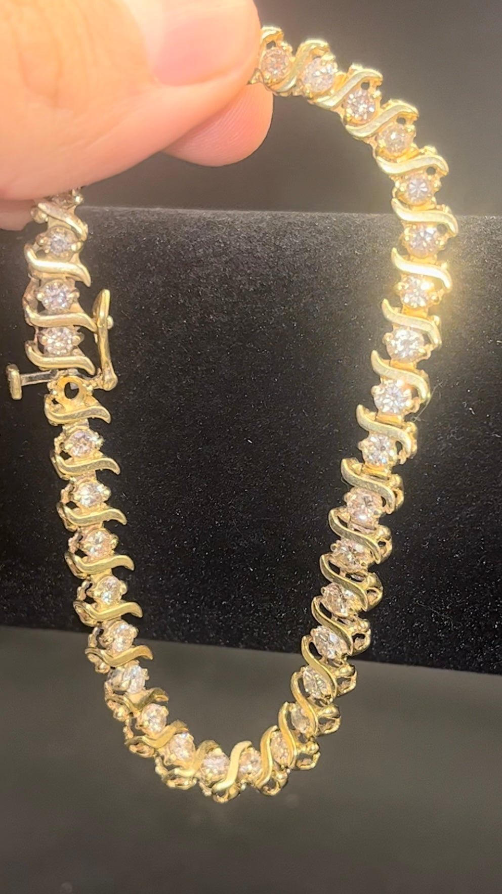 Pulsera riviera diamantes gran tamaño
