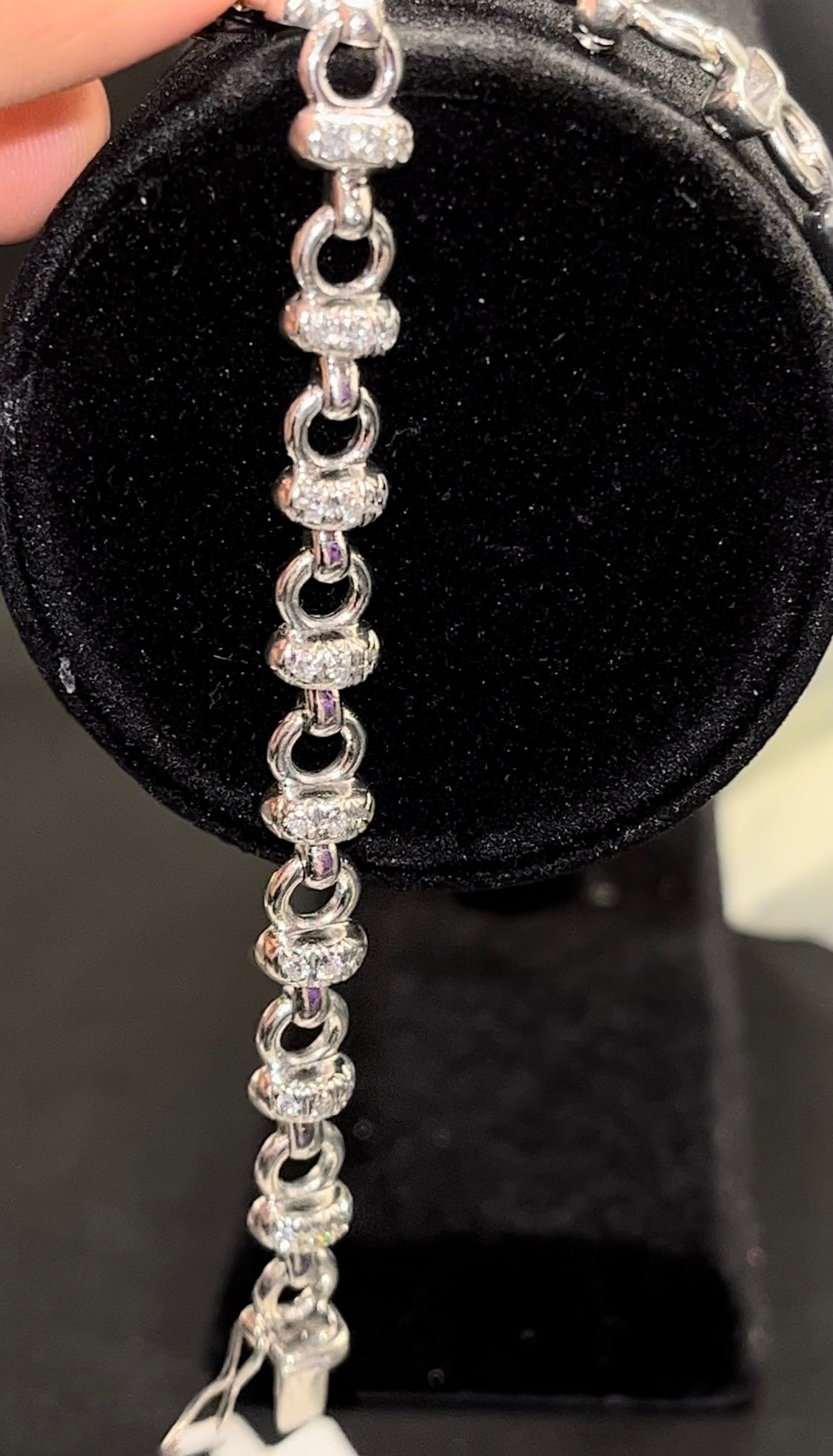 Pulsera diamantes oro blanco 18kts