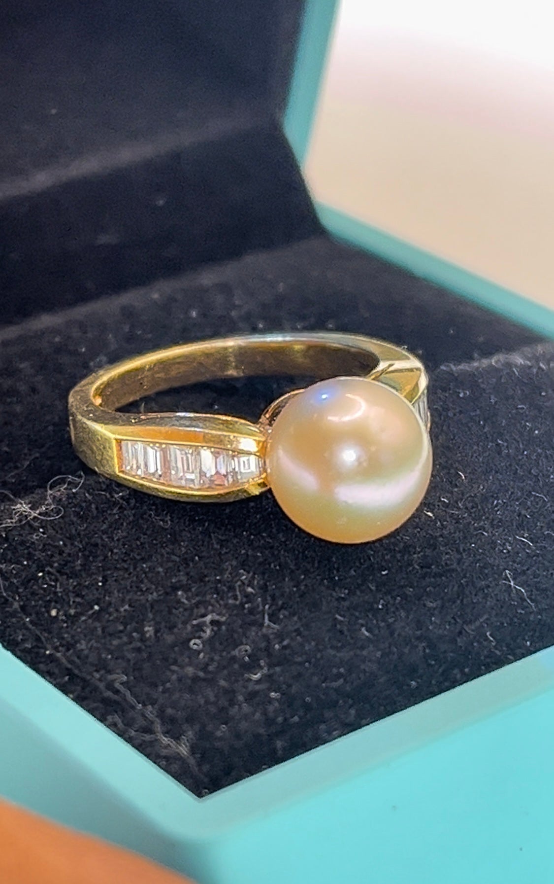 Anillo dama perla
