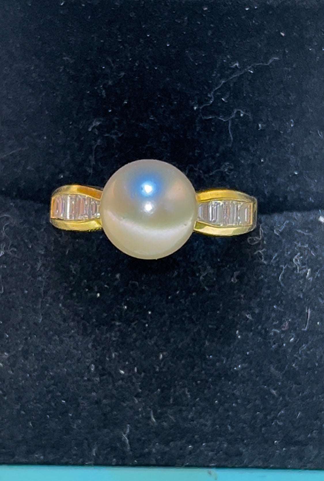Anillo dama perla