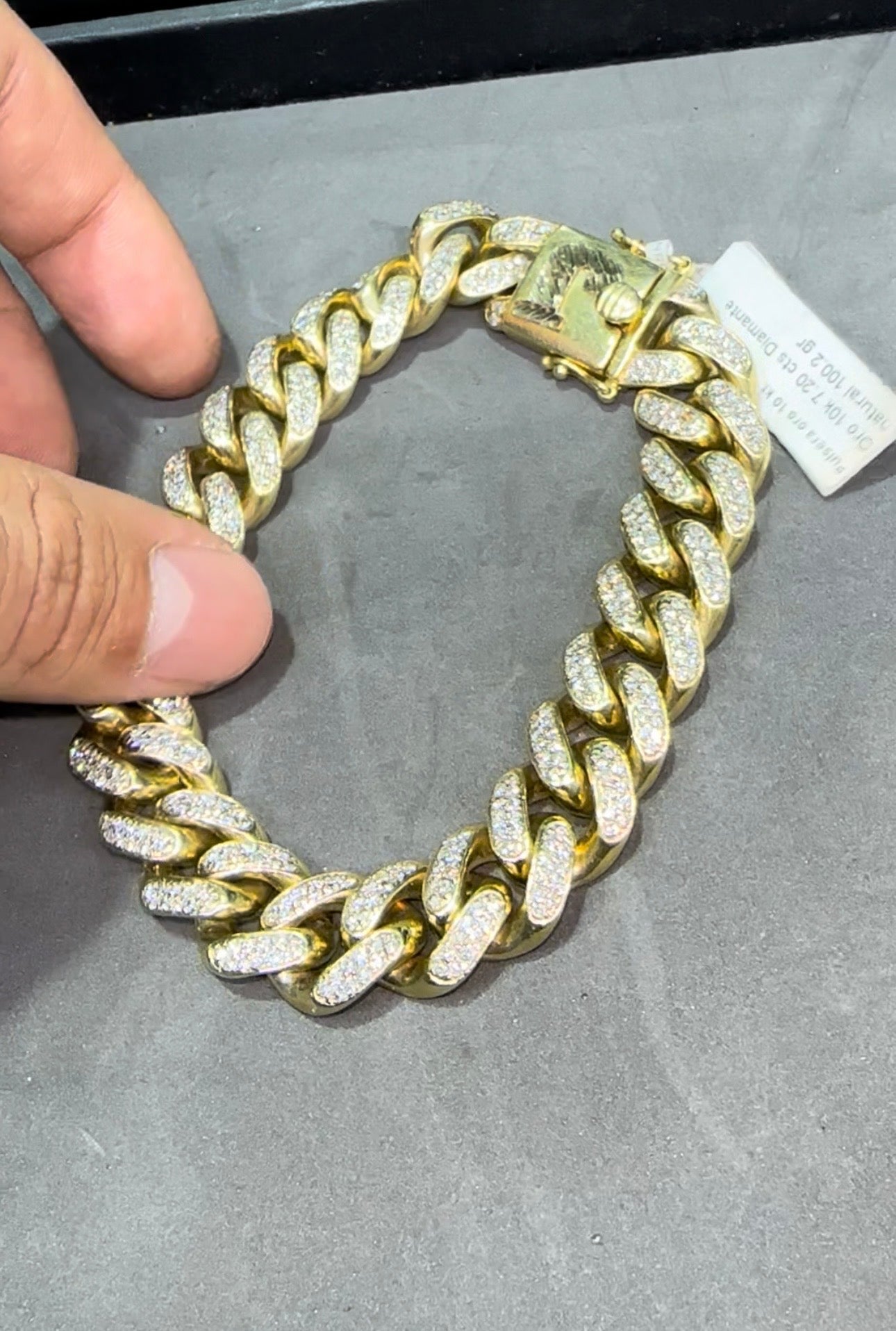 Pulsera diamantes naturales 100.2 gr