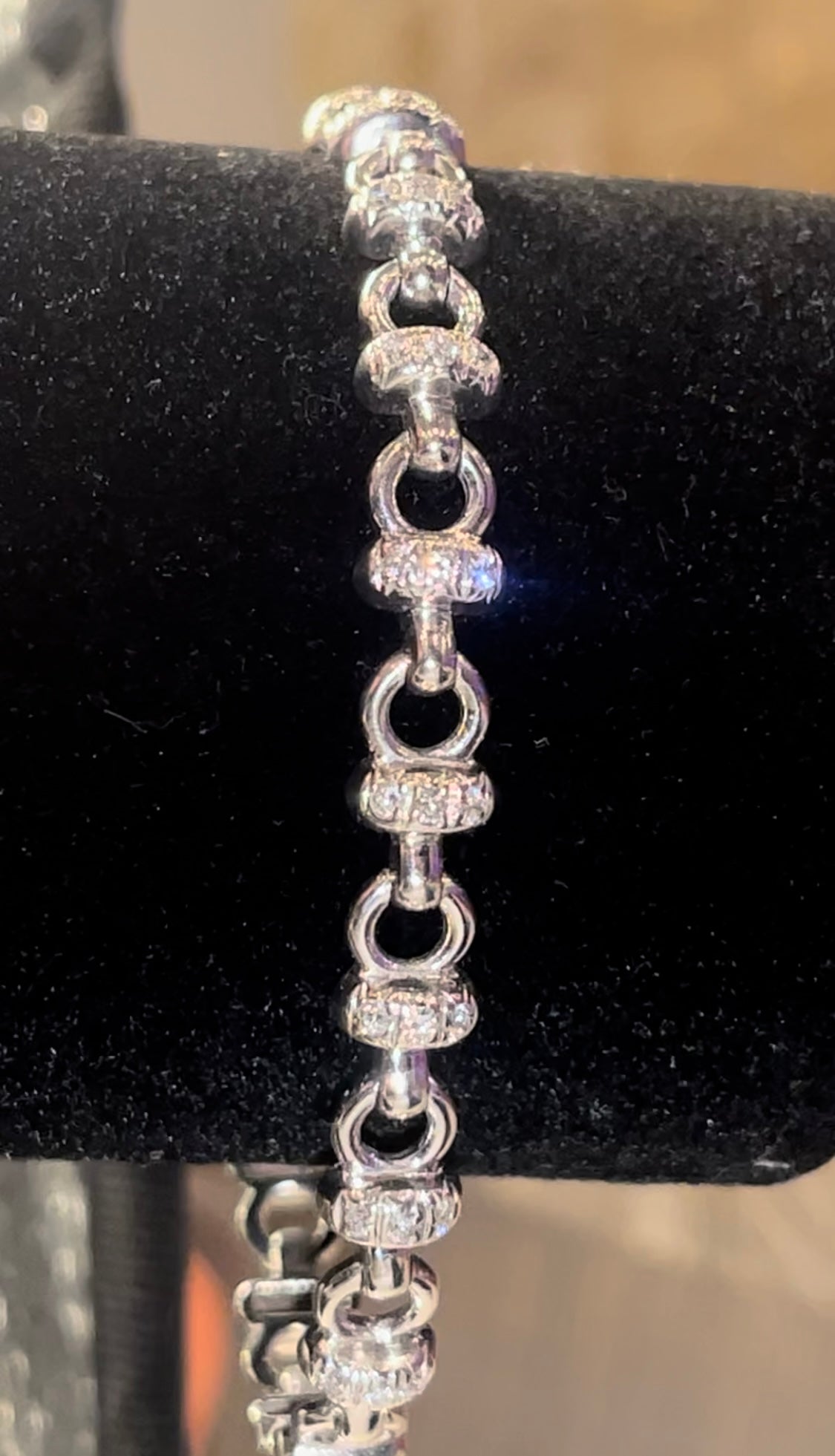 Pulsera diamantes oro blanco 18kts