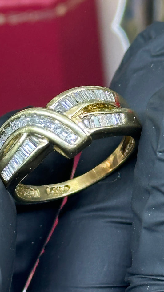 Anillo diamantes 10kts