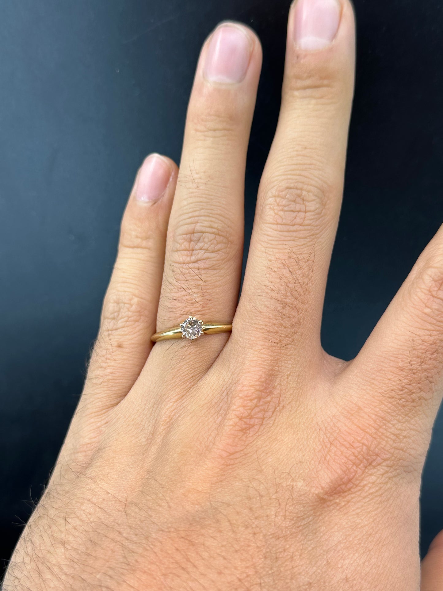 Anillo solitario .35 cts