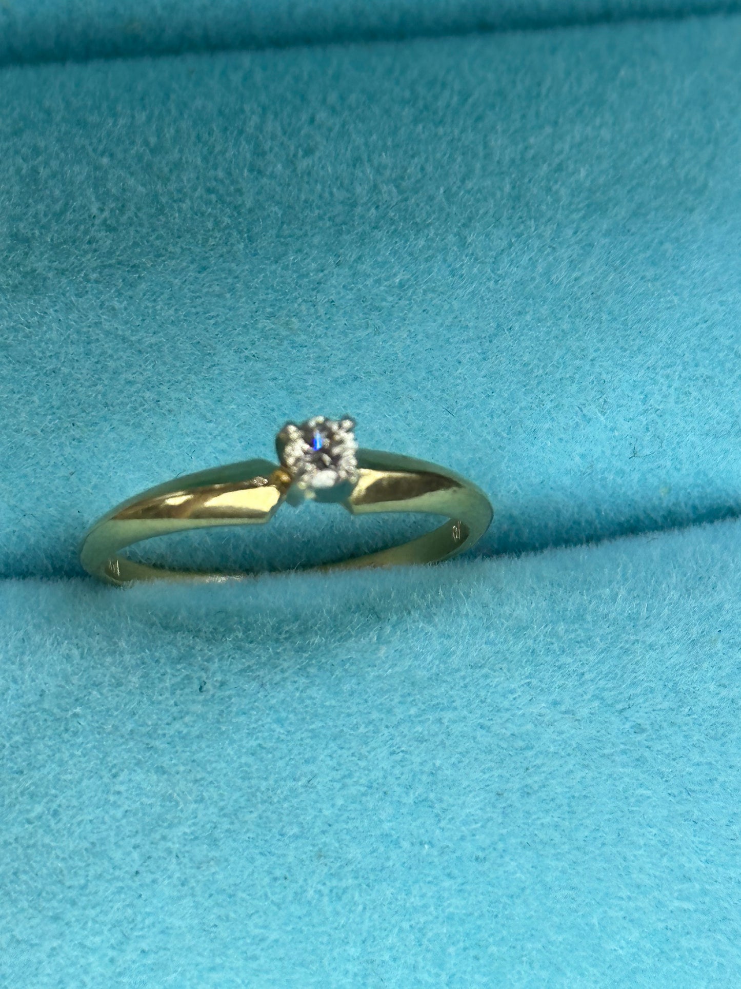 Anillo solitario diamante 10 pts