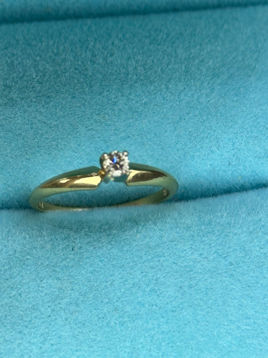 Anillo solitario diamante 10 pts