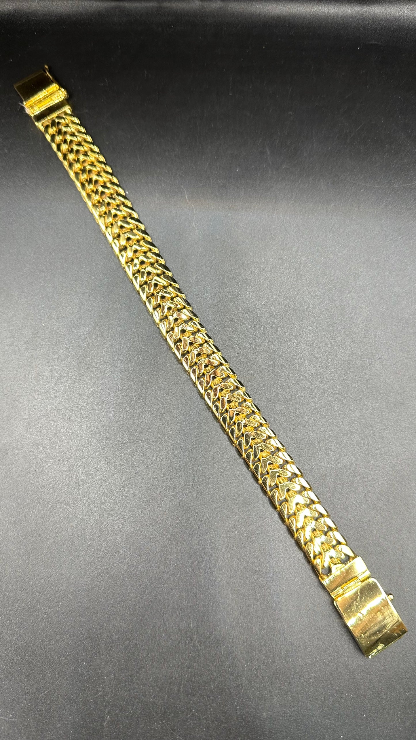 Pulsera petatillo oro 14kts 65 gr