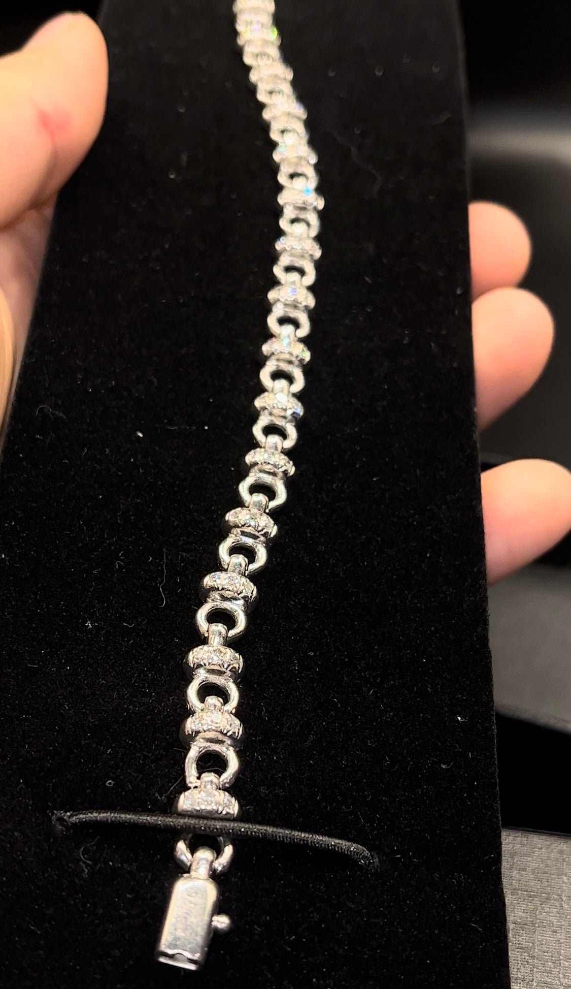 Pulsera diamantes oro blanco 18kts