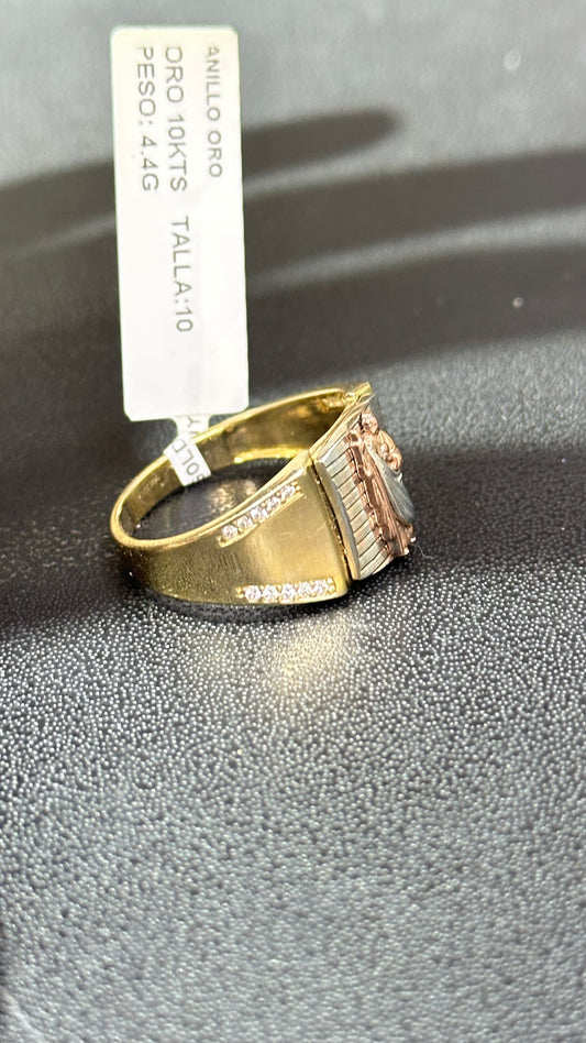 Anillo caballero oro 10kts 4.4 gr