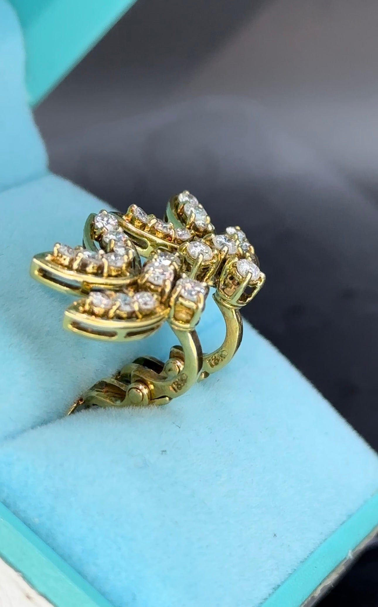 Aretes presión oro 18kts