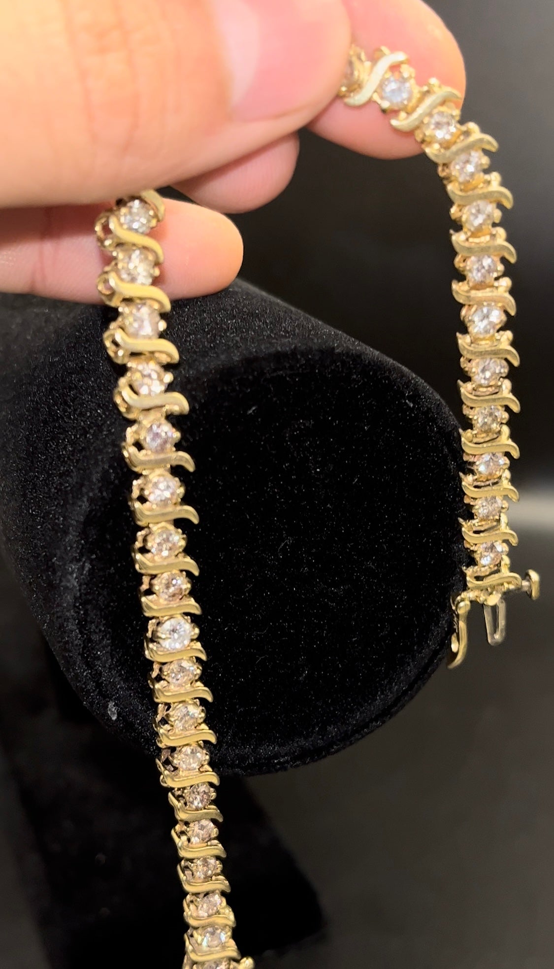 Pulsera riviera diamantes gran tamaño