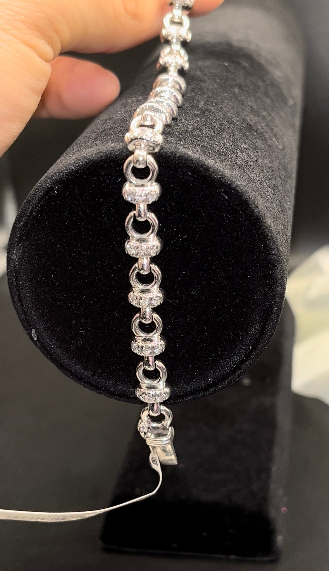 Pulsera diamantes oro blanco 18kts