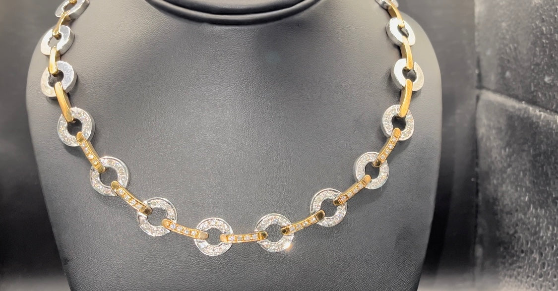 Cadena diamantes conjunto aretes