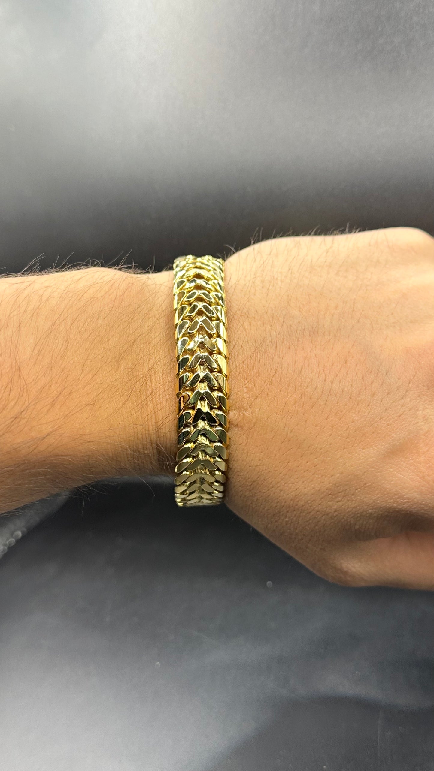 Pulsera petatillo oro 14kts 65 gr