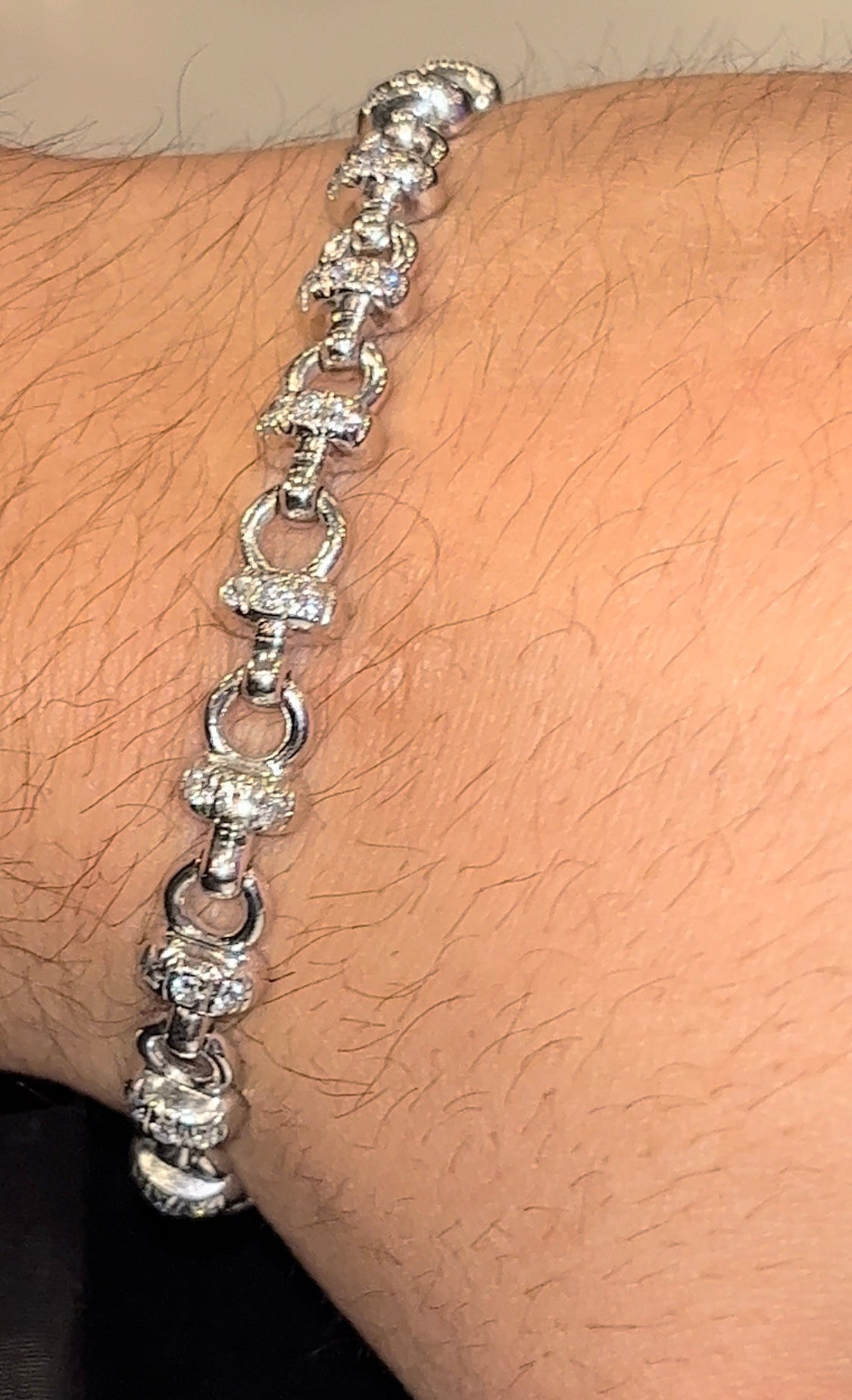 Pulsera diamantes oro blanco 18kts