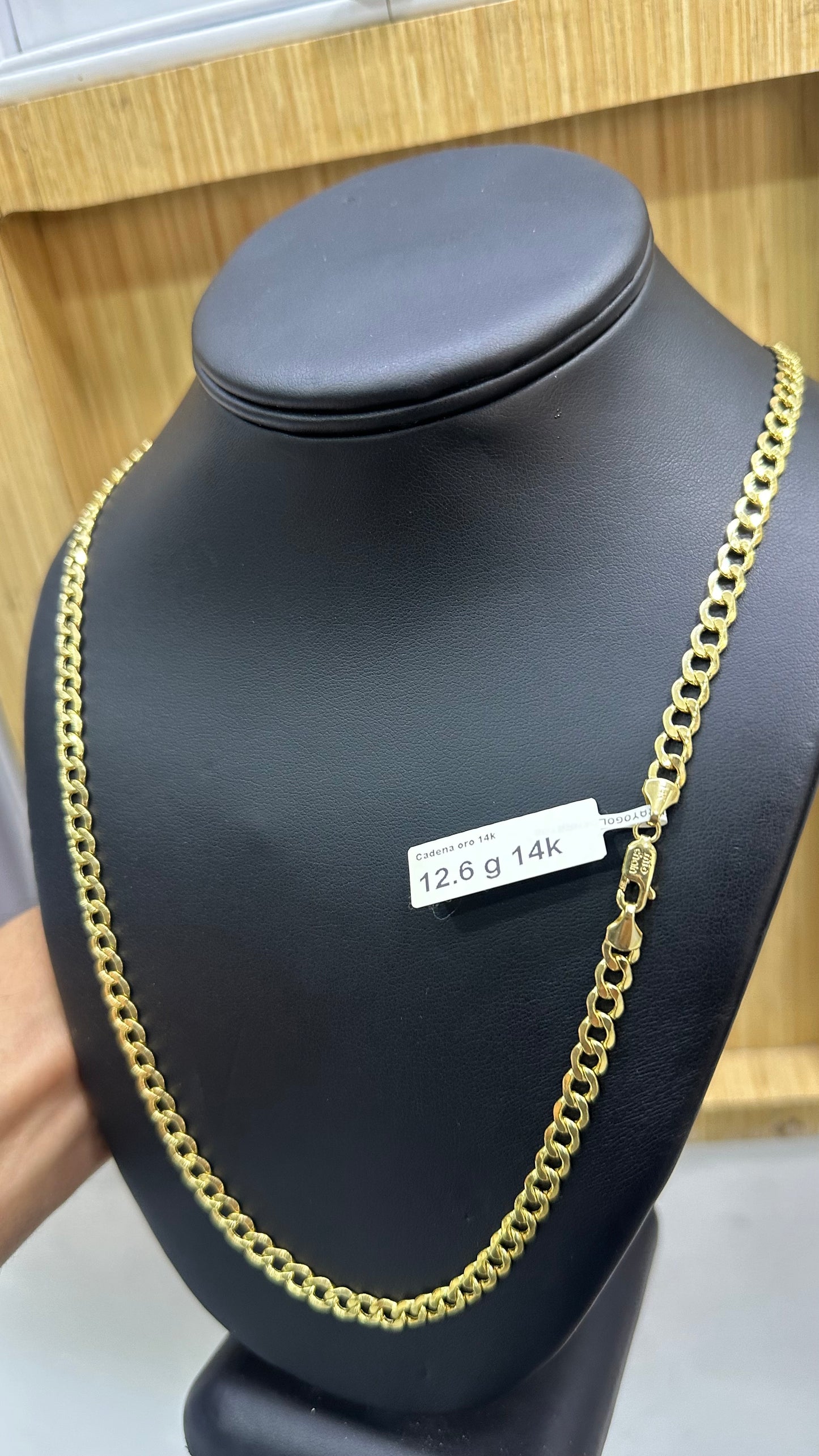 Cadena cubana oro 14kts 12.6 gr