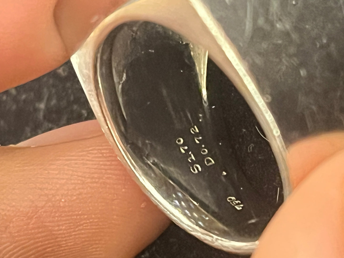 Anillo caballero diamantes y zafiros