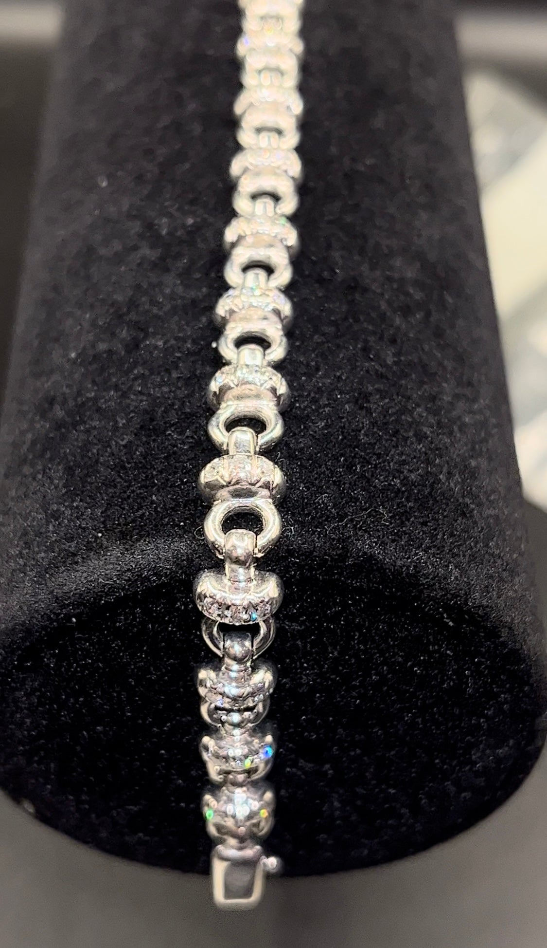 Pulsera diamantes oro blanco 18kts