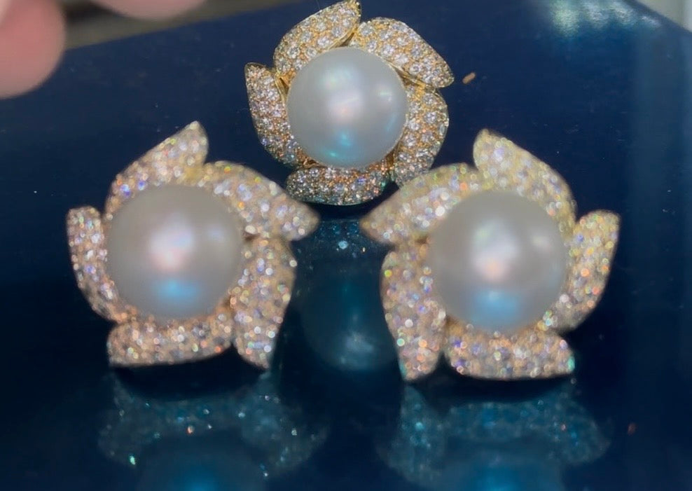 Juego aretes y anillo