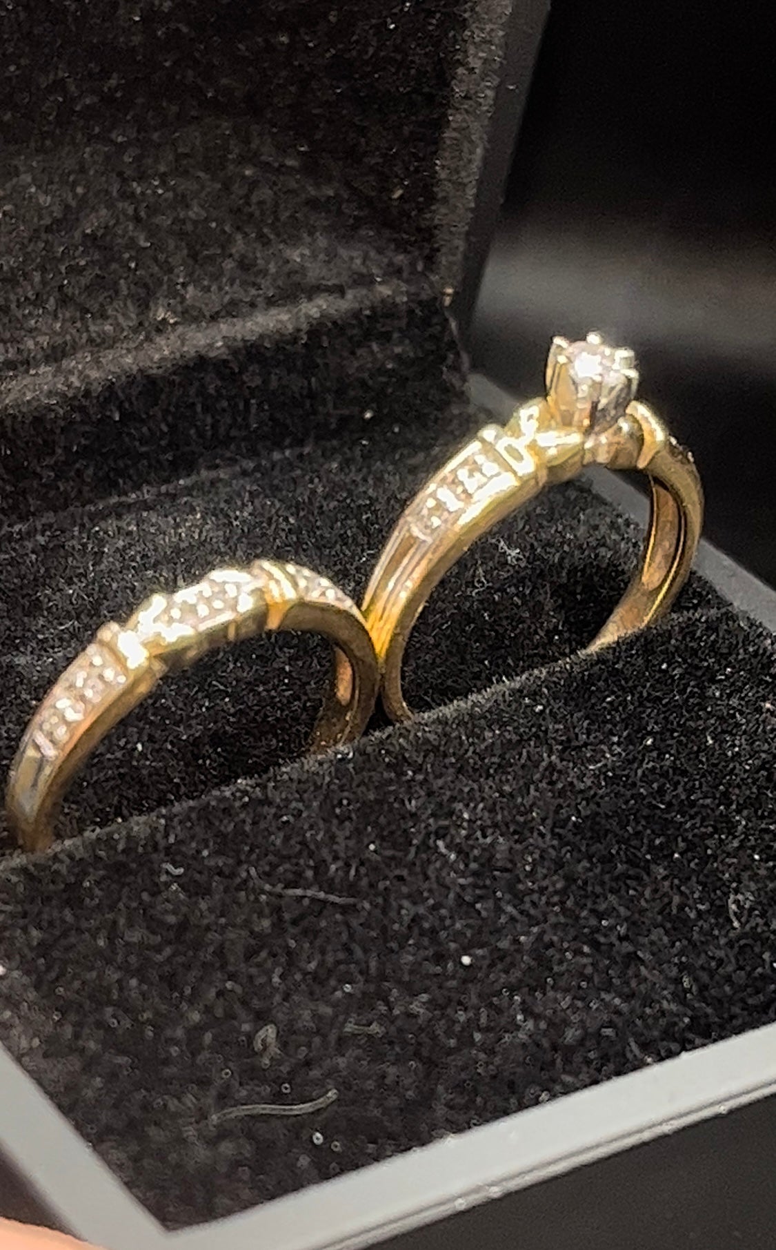 Anillo solitario doble