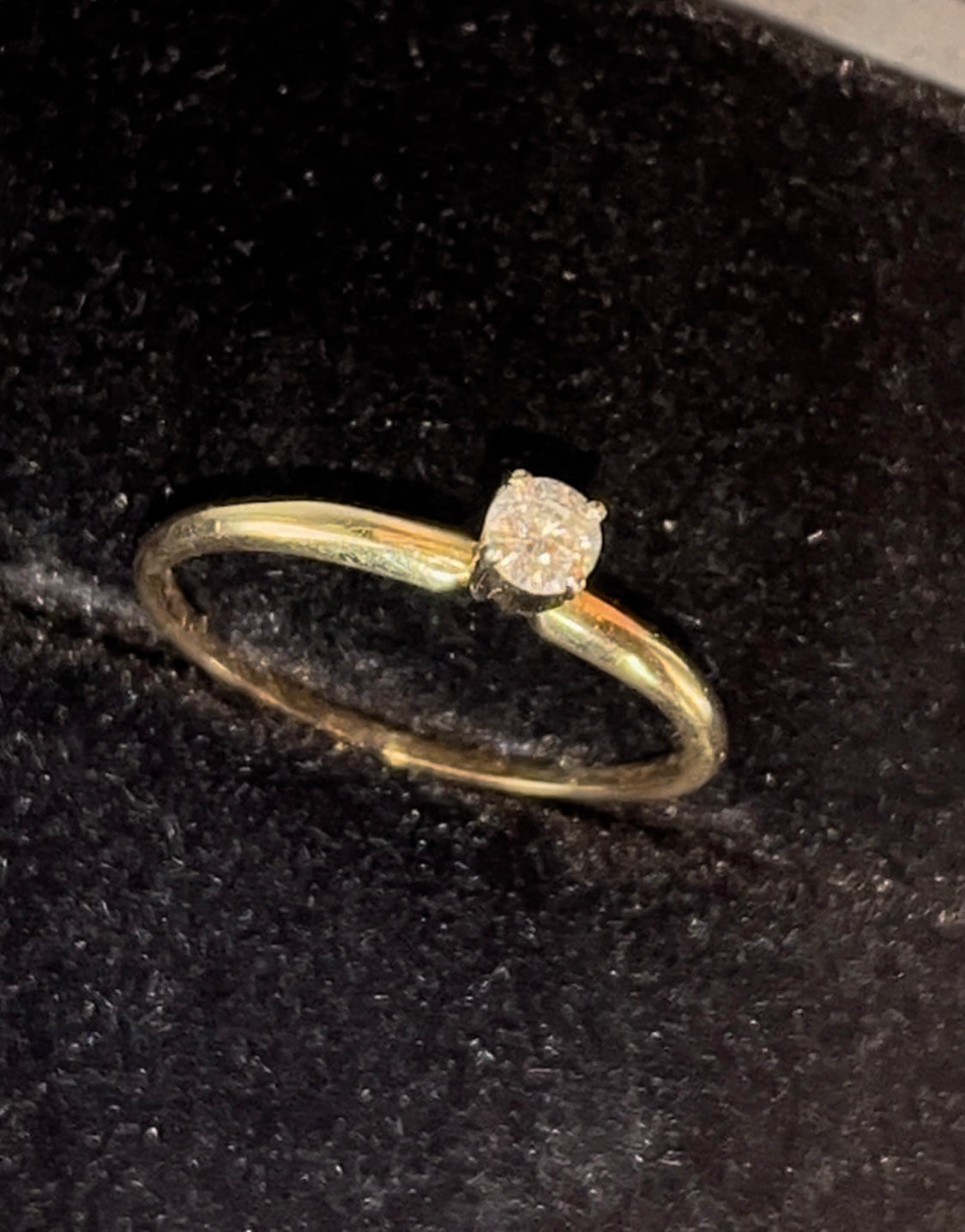 Anillo solitario oro 14kts