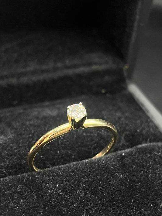 Anillo solitario oro 14kts
