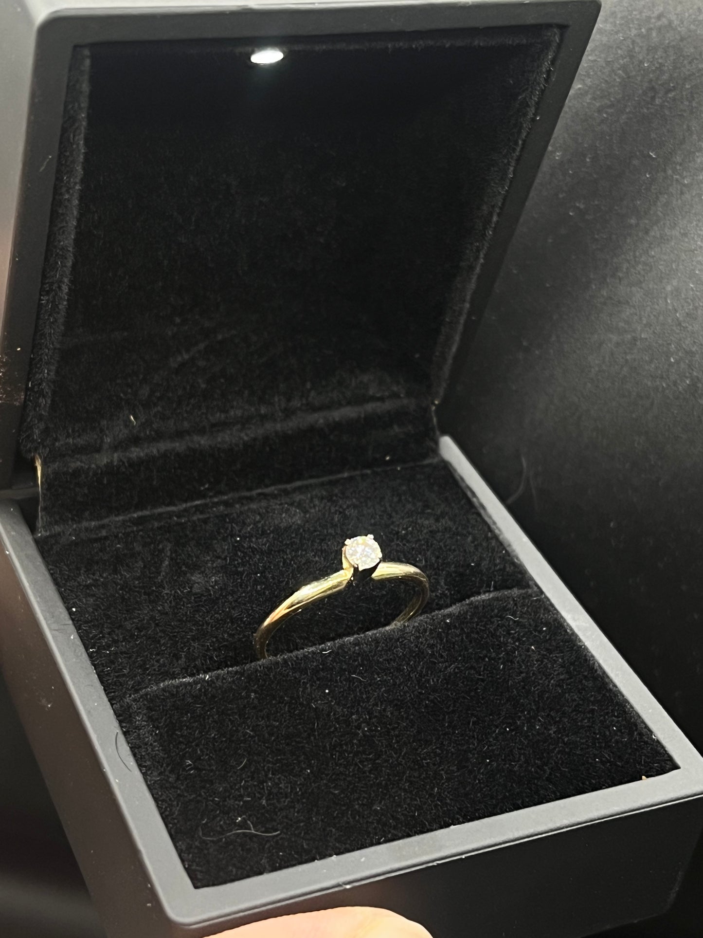 Anillo solitario oro 14kts